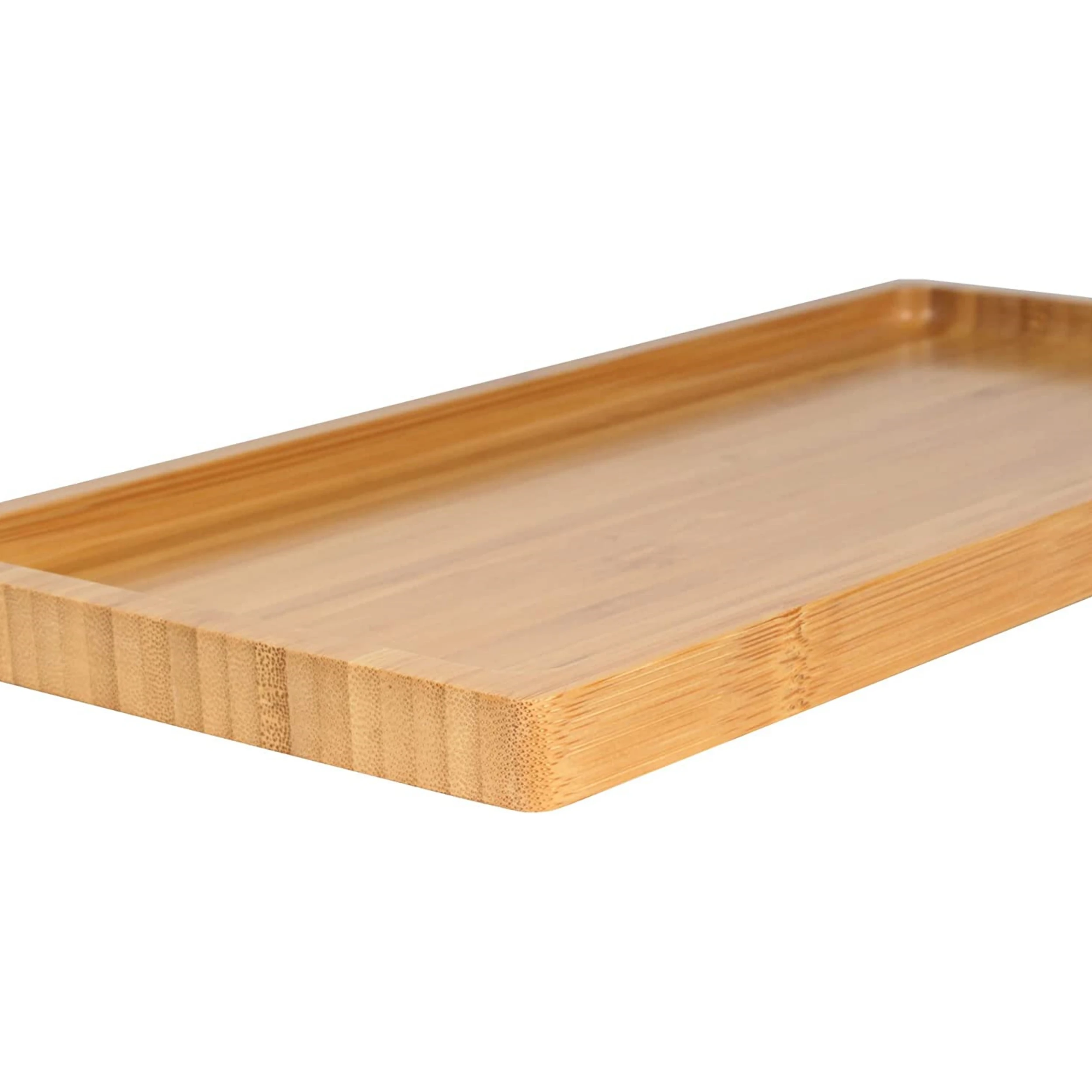 High Quality Bamboo Tray for Cake Food Tea Set Server Dishes Custom Wooden Serving Tray Kitchen Accessories