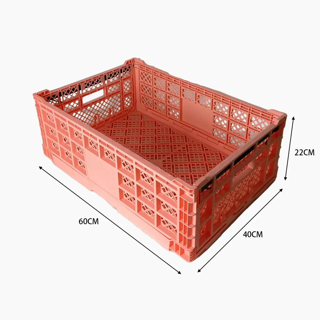 600*400*210 сверхпрочная полипропиленовая сетка для пищевых продуктов вентиляционные пластиковые ящики хранения складные и перерабатываемые контейнеры