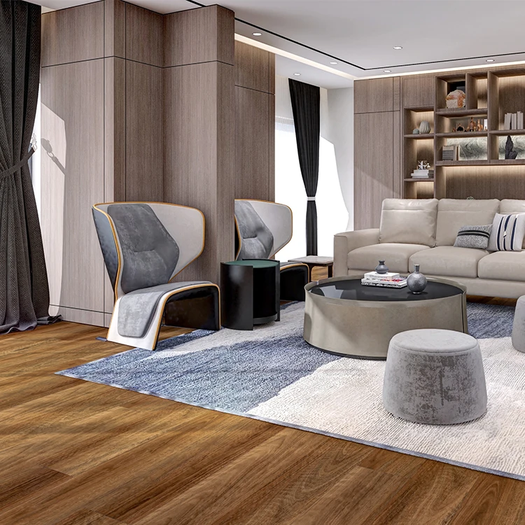 Indoor 9mm indoor wood plastic composite wpc vinyl waterproof flooring with cork bac