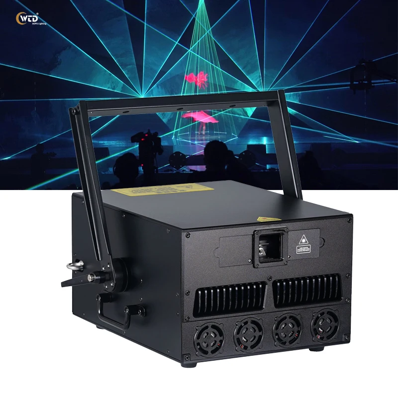 AOPU 20w 30w 3D Laser Animation Full Color Stage Light With 140 Pattern Effect Suitable For Concert Stadium Advertising