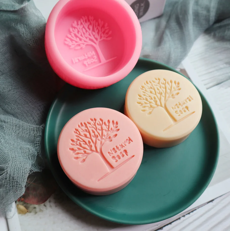 S95 3d Handmade Soap Silicone mold Tree English Cake decoration mould