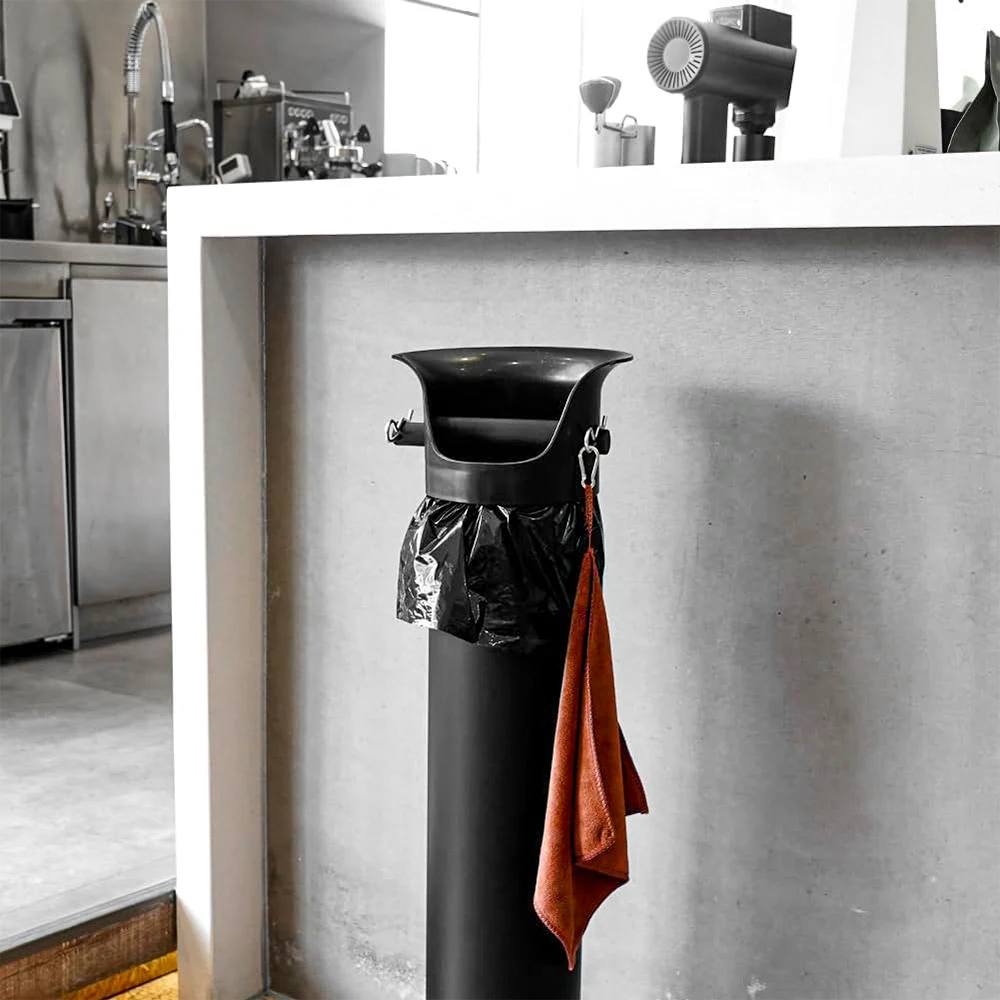 Vertical Standing Coffee Powder Slag Bucket ABS Commercial Espresso Knock Box Coffee Grounds Waste Bin For Restaurant