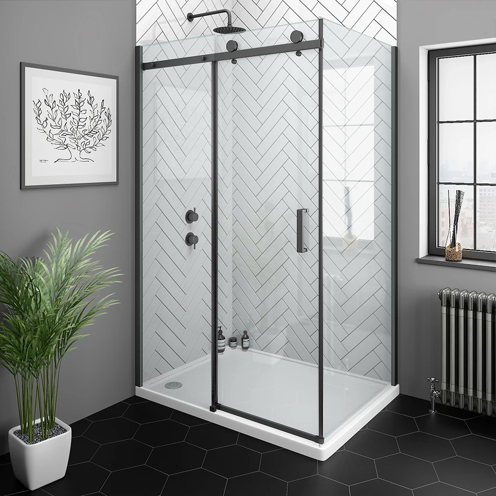 Clear glass shower door square glass shower rooms