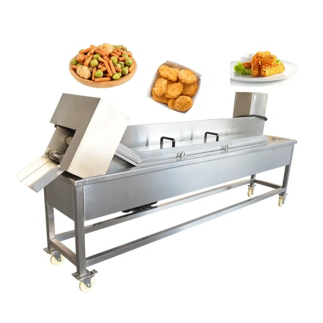 Industrial used belt conveyor chicken swings automatic continuous fryer potato chips frying machine