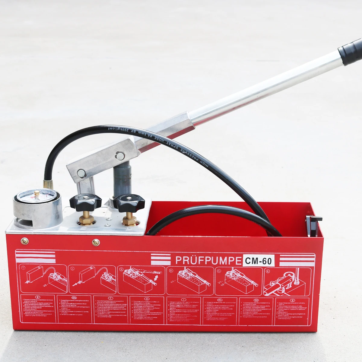 Ручной пластиковый насос для испытания давления в водопроводной трубе