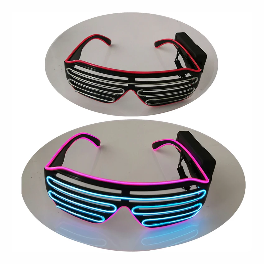 New Product EL Glowing Shutter Party Glasses Led Shutter Glasses