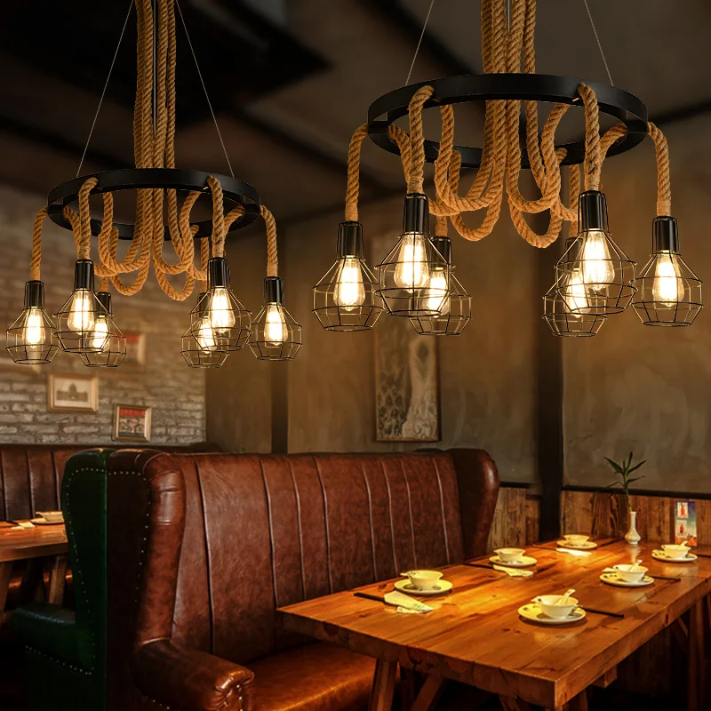 event decor chandelier wholesale hanging lighting fixture hemp rope designs