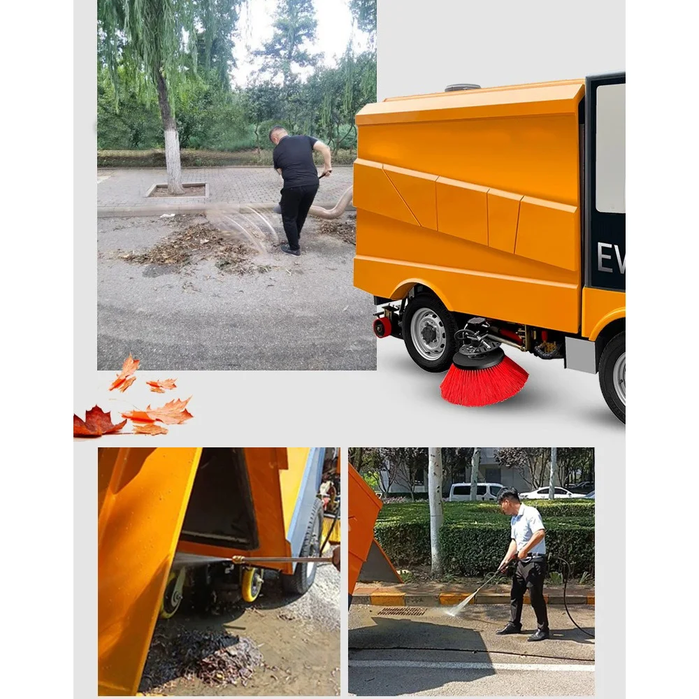 Road Sweeper Truck 4 Wheel Electric Power Sweeper Street Floor Dust Cleaning Machine Industrial Ride On Floor Sweeper