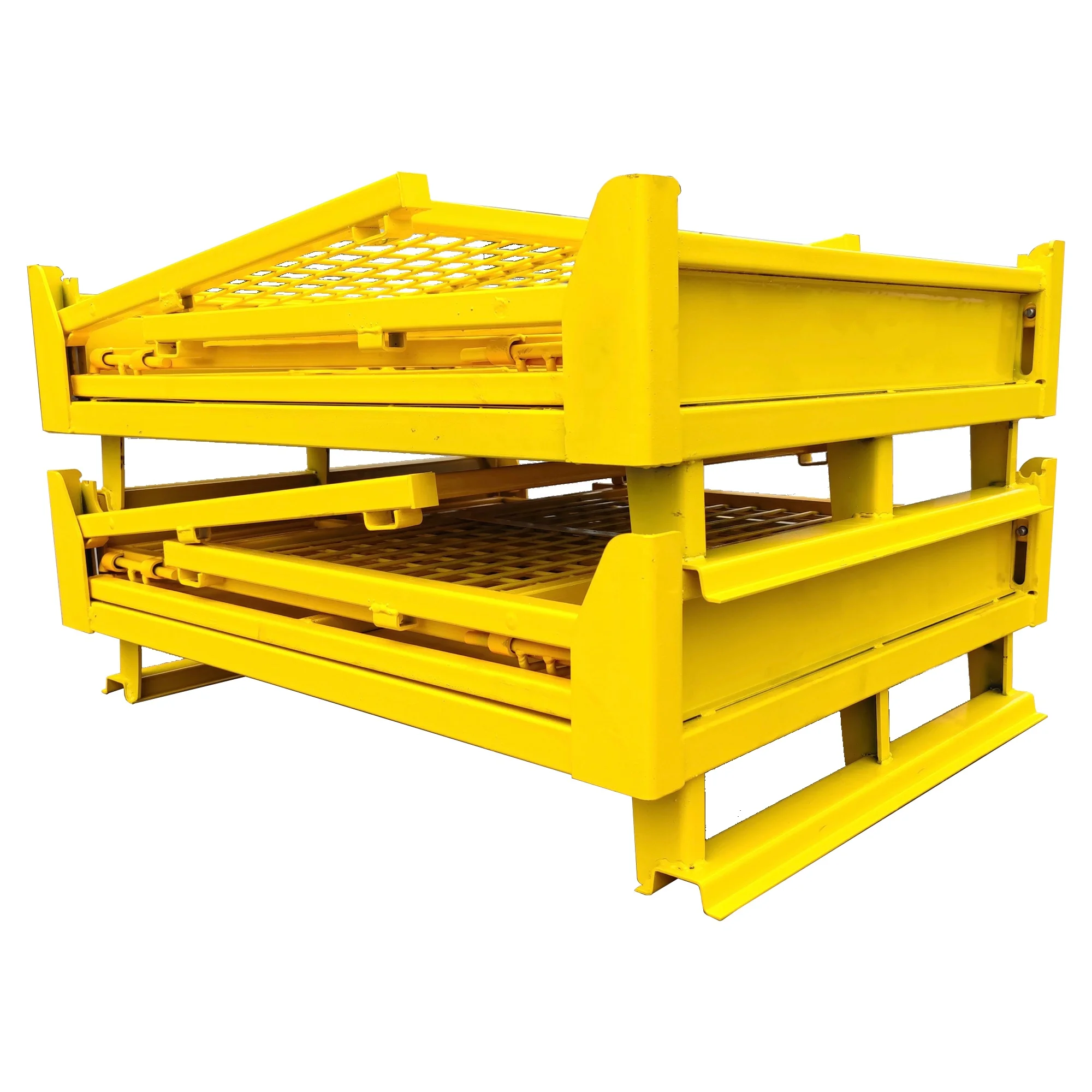 Durable Stackable Folding Korean storage Cage Warehouse Collapsible Metal Rack Storage Cage Wire Mesh Container Pallet