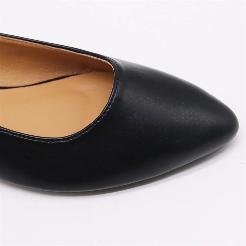 Plus Size 35-43 Women Flats Slip on Ballet Flats Candy Color Women Elegant Boat Shoes Black Loafers Faux  Shoes Women
