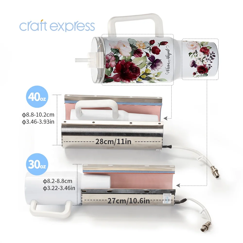 40oz Tumbler Heat Press Wholesale 2 in 1 Craft Express 30oz Sublimation Mug Skinny Tumbler Heat Press Transfer Printing Machine