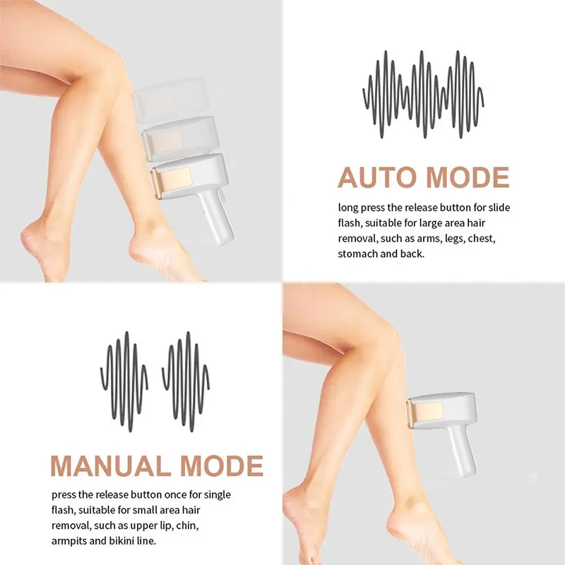 510K Home Use Handset hair Remover Machine  Painless Permanent At-Home Body Epilator Depilator Laser Light Hair Removal Device
