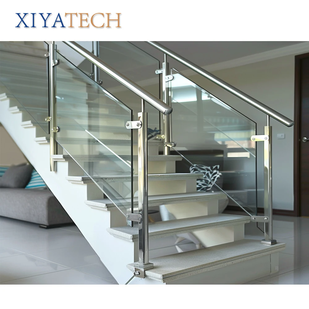 XIYATECH Popular Side Mounted Spigots Duplex 2205 Spigot Frameless polish stainless steel Glass balcony Railing Spigot