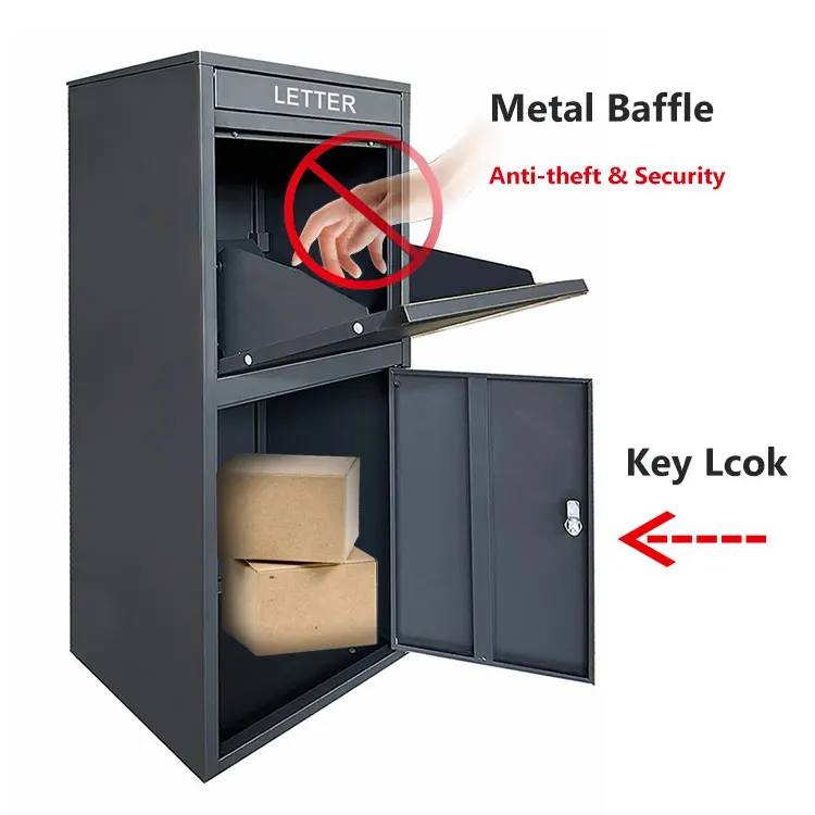 Japanese Galvanized Sheet Apartment Small Locker Mailbox Parcel Drop Box for Secure Parcel Mail Delivery Metal Drop Mailbox
