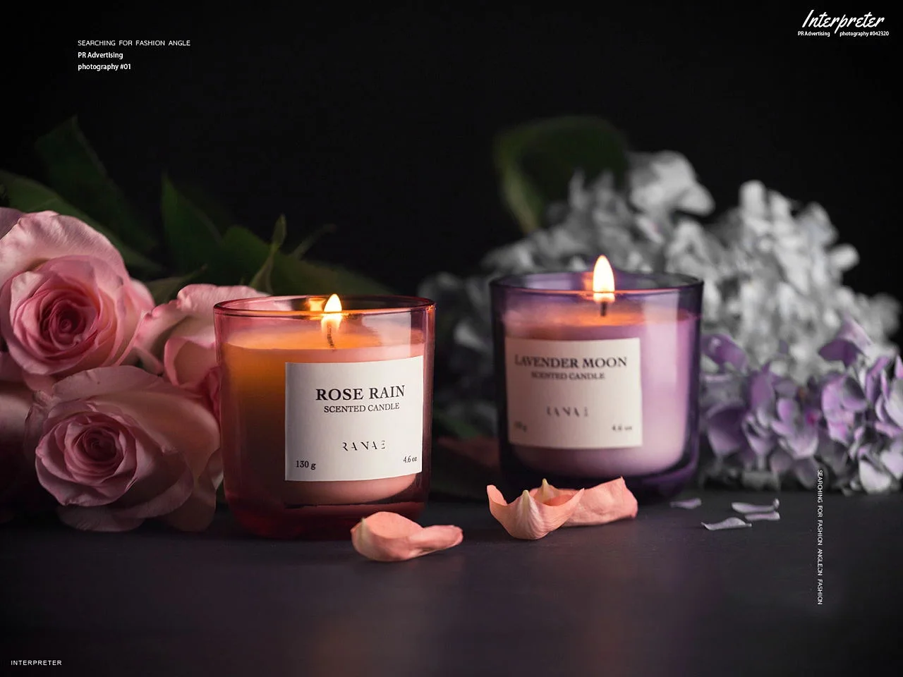 Newest Transparent 130g 4.6oz Lavender Moon Scented Candles Fresh Style Glass Jar Soy Wax Candles