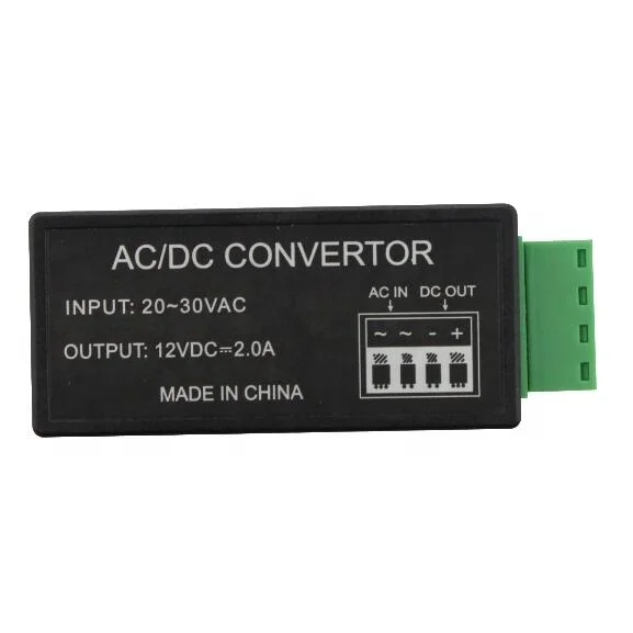 Power Supply Low Voltage Converter 24V AC to 12V DC 2A Output Current Power Convertor