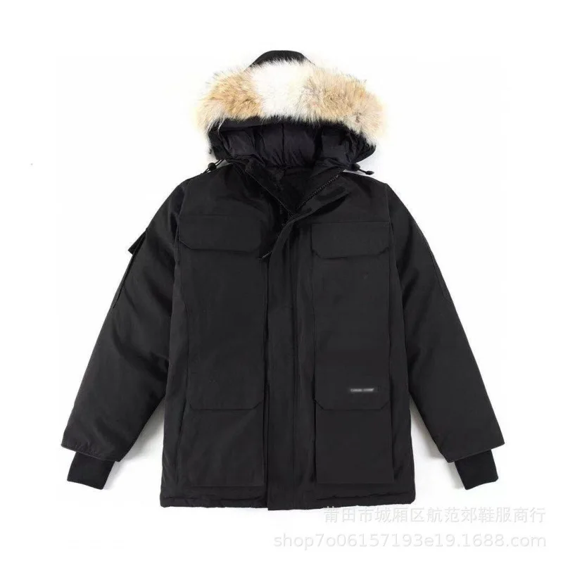 2024 роскошная мужская зимняя парка из натурального меха натуральная гусиная утка Толстая теплая удобная куртка с воротником Большой уличный пуховик брендовая одежда