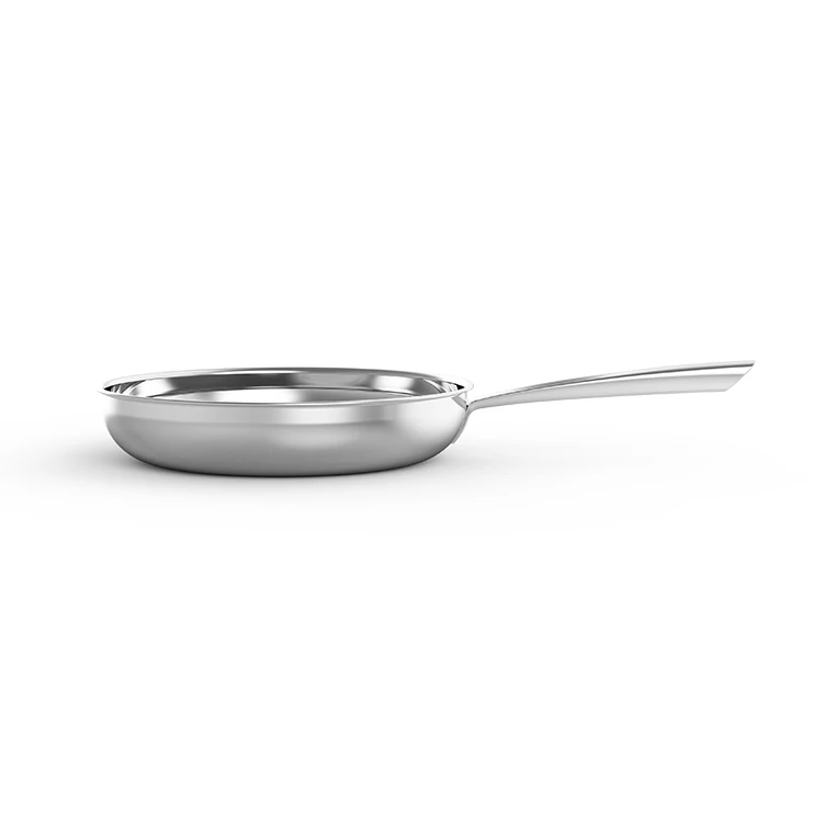 Fast Shipping Triply Stainless Steel Saute Pan Induction Embossed Non Stick Wok Frying Pan