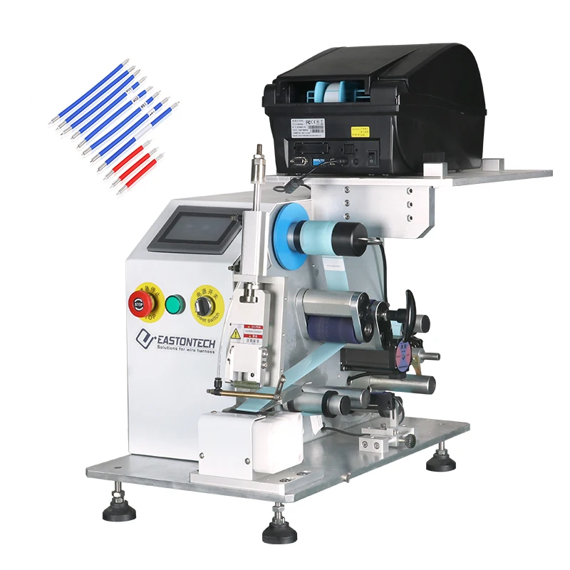 EW-7710+P Hot sale wire flag labeling machine cable stick wrapping machine