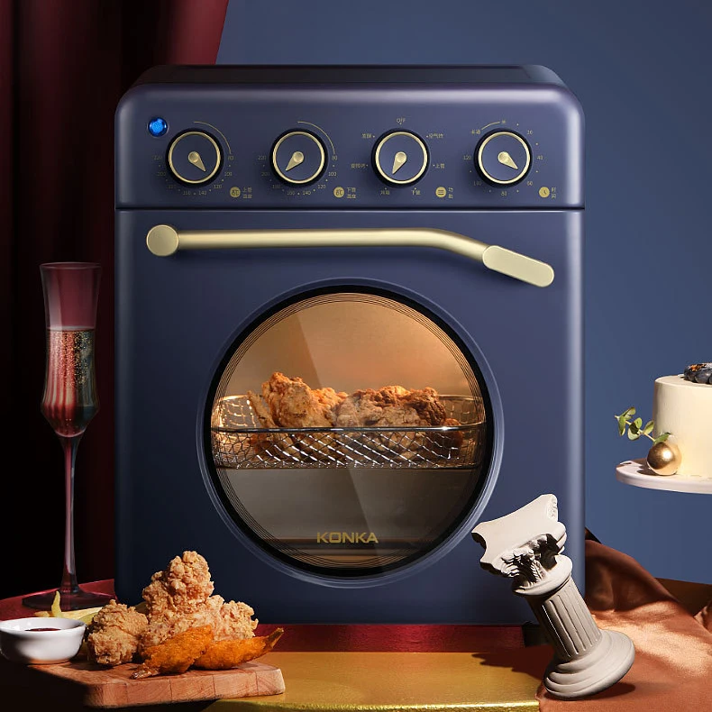 Multi Function Home Electric Oven Oil Free Smart Portable With Timer Visual Window Air Deep Fryer Pressure