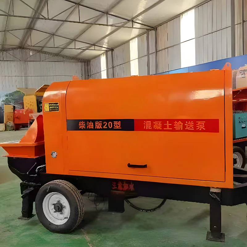 China New Stationary Pumps In Concrete Mixer Truck Concrete Slury Pumps Mini Diesel Concrete Pumps For Sale