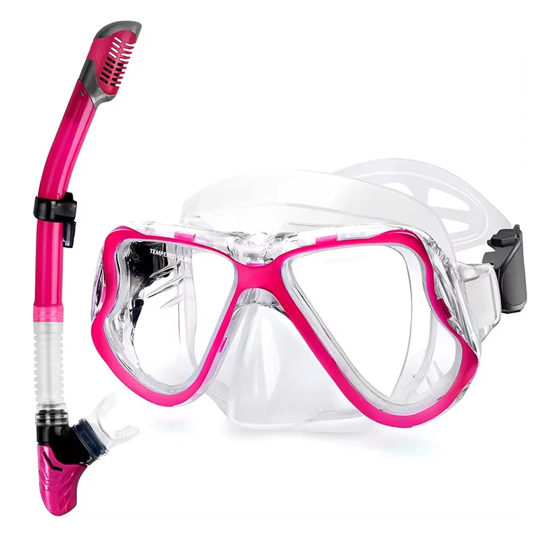 OEM ODM Logo hot selling silicone diving googles set with snorkel breathing tube