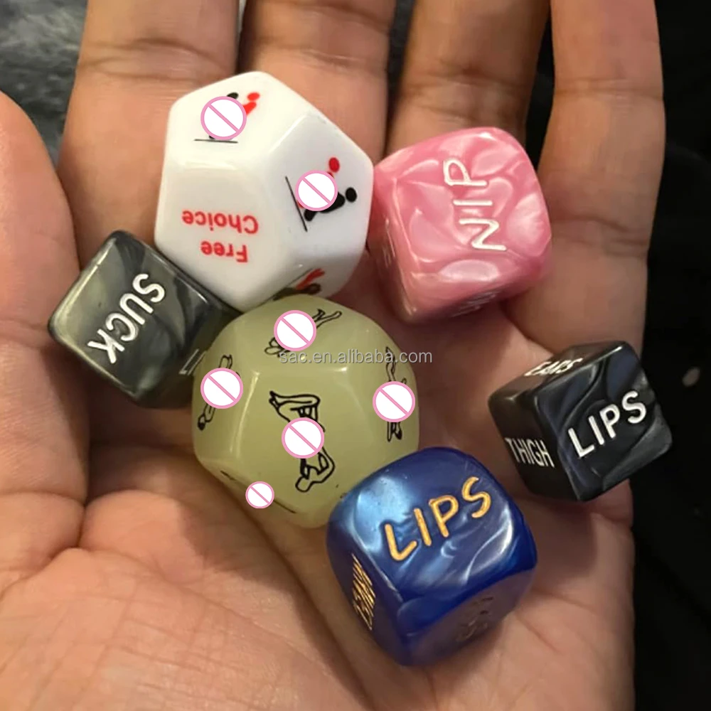 SacKnove Erotic New 6 In 1 Set Adult Lovers Positions Sex Toy Glow In The Dark Square Corner Date Night Naughty Love Dice Game