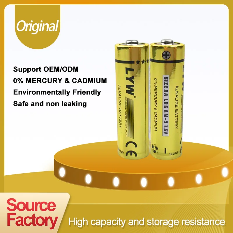LYW Factory Wholesale OEM/ODM Factory Supplier Performance 1.5V LR6 Blister card primary alkaline AA Battery Pack For Toy Cars