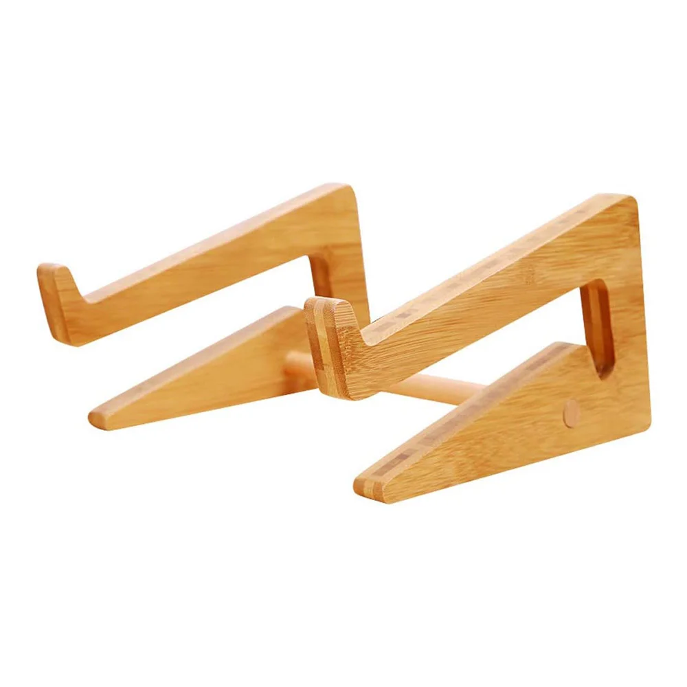 Modern Bamboo Wooden Laptop Desk Folding Notebook Laptop Stand in Cafe House