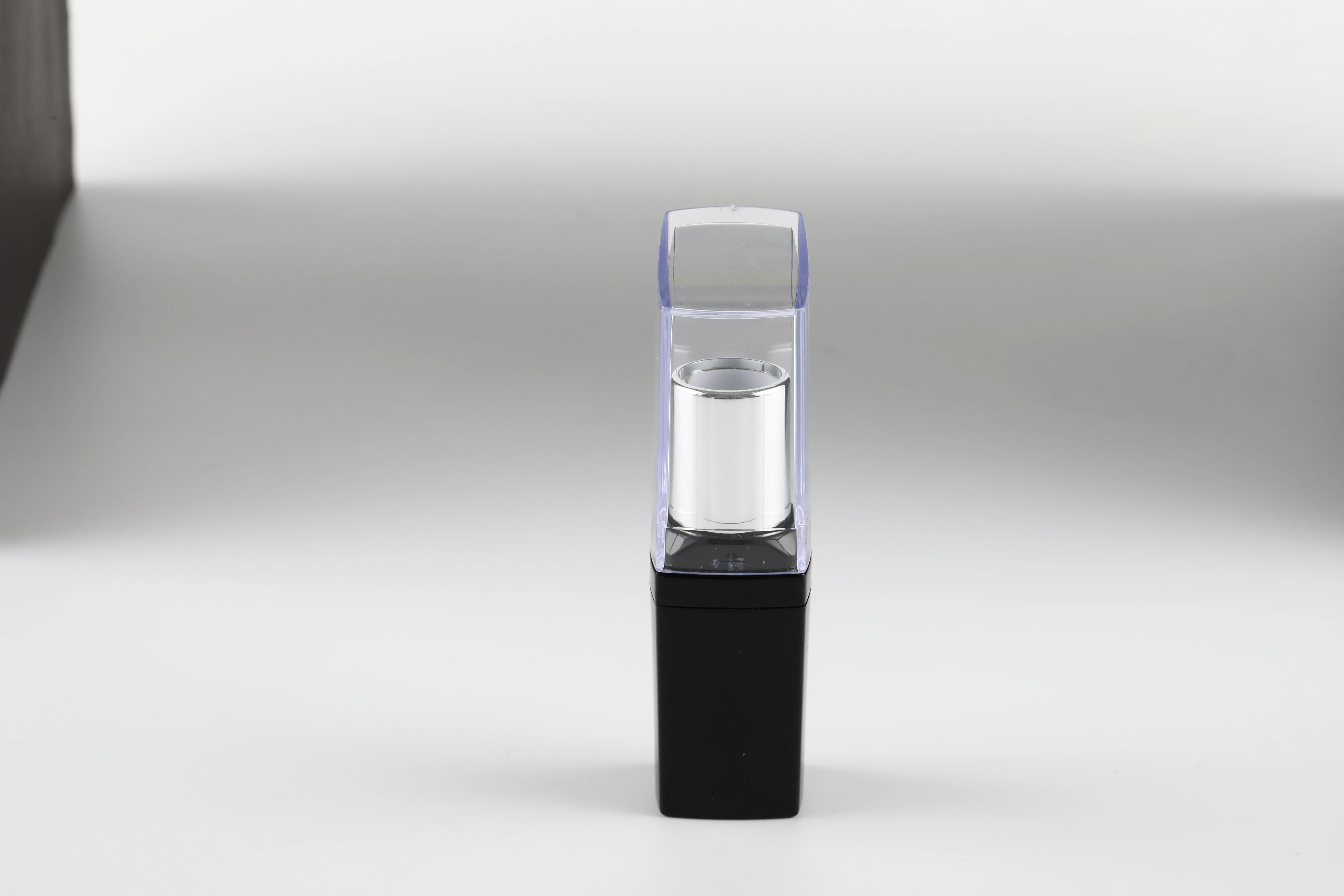 
Custom lipstick tube packaging design plastic slim high quality square lipstick tube black 