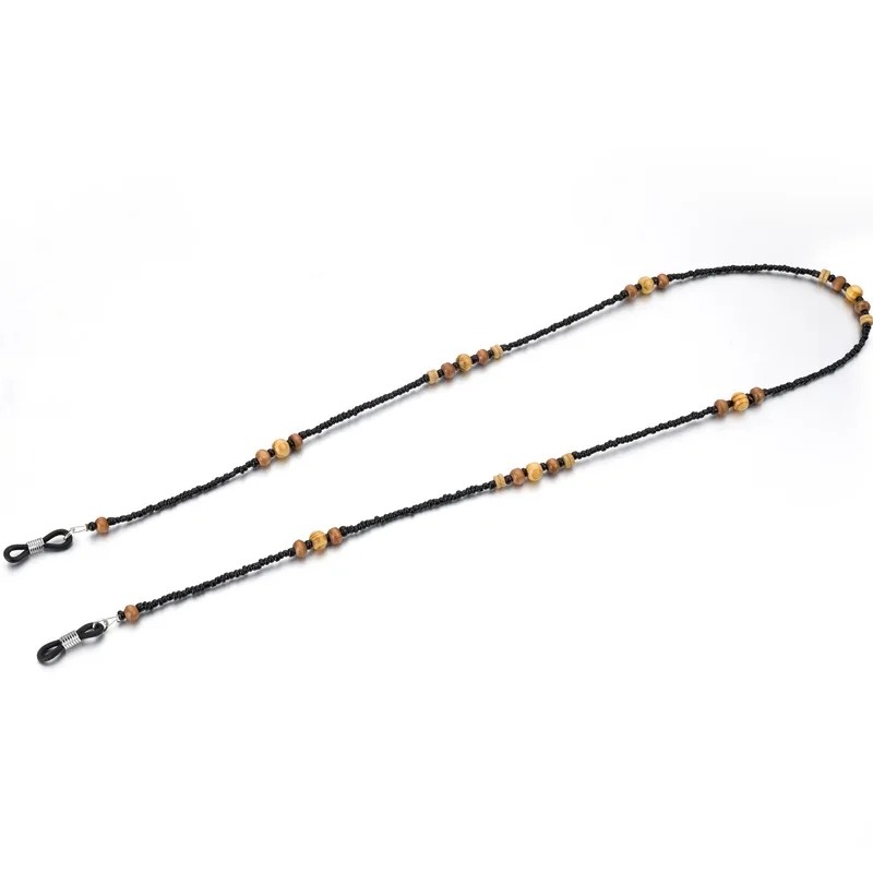 Custom glasses chain necklace cord eyewear retainer wood beaded sunglasses strap holder for women