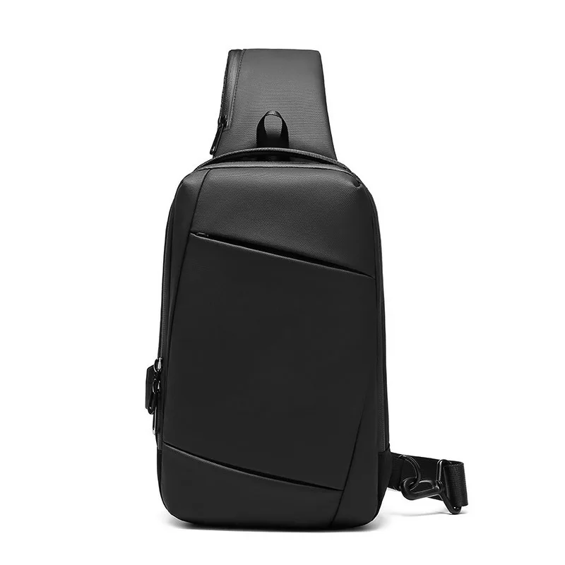 
Travel crossboy polyester men chest bag USB single shoulder sling bag 