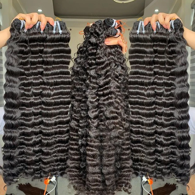 raw hair unprocessed indian raw human hair single donor Raw Human Hair cambodian raw deep wave Bundles