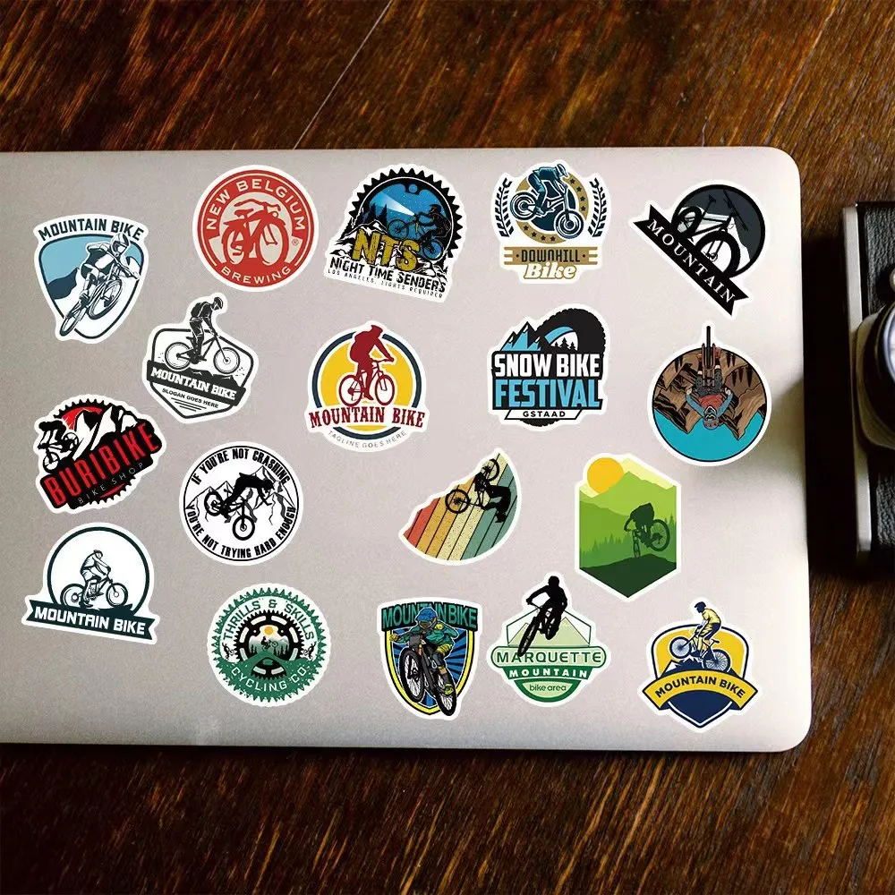 50pcs popular Mountain off-road bicycles graffiti stickers packs for motorcycle suitcase guitar notebook wholesale mobile phone