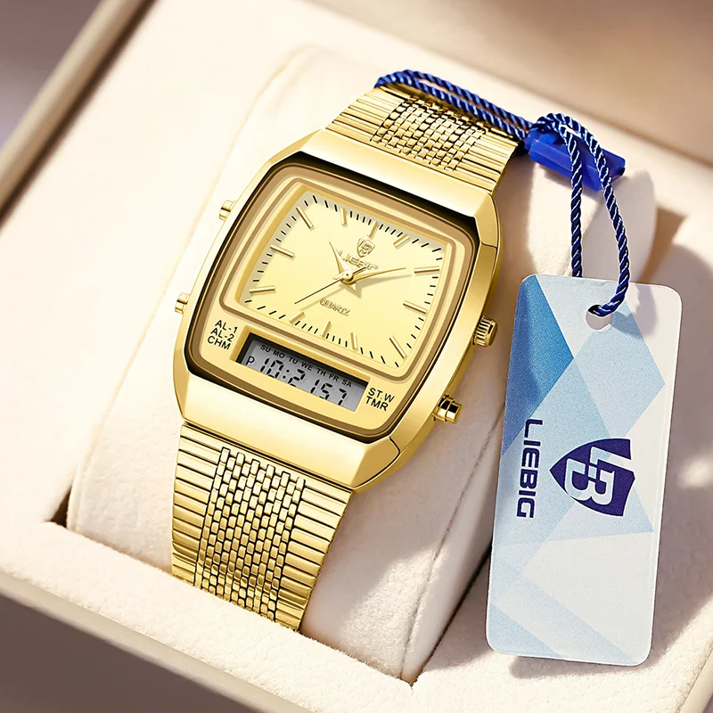 Skmei LIEBIG L103002 Luxury montres de luxe For Men Gold stainless steel Water Resistant orologio uomo montre de luxe