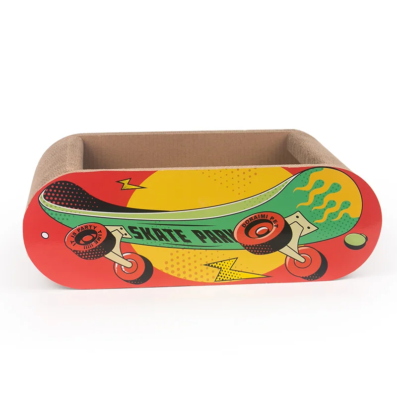 Manufacturer Customized Corrugated Paper Cardboard Cat Toy Cat Scratching Board Cat Nest Bed Scratcher Cardboard