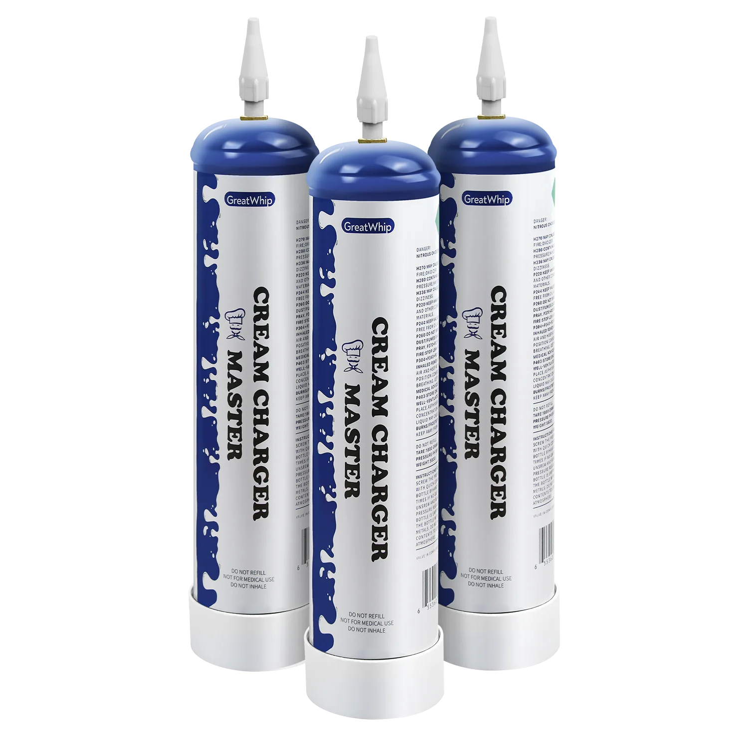Экзотический кнут Greatwhip пищевого класса, Смеющийся газ из оксида азота, 580 г, кремовое зарядное устройство, быстрый газ, умный кнут крема, роскошные зарядные устройства