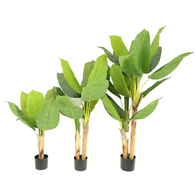 L Banana Leaf Artificial Bonsai Tree for Sale Banana Plant Tree for Indoor Decoration Bonsai Banana Tree