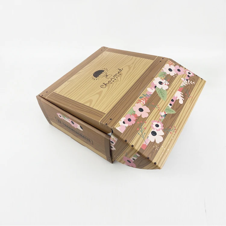 Round Boxes With Logo Packaging Clothing Mailer Honey Shipping Custom Printing Corrugated Box