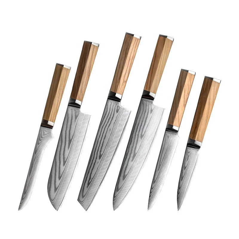 Kitchen Gadgets 2023 Knife Cooking VG10 Steel Wood Handle Damascus Knife