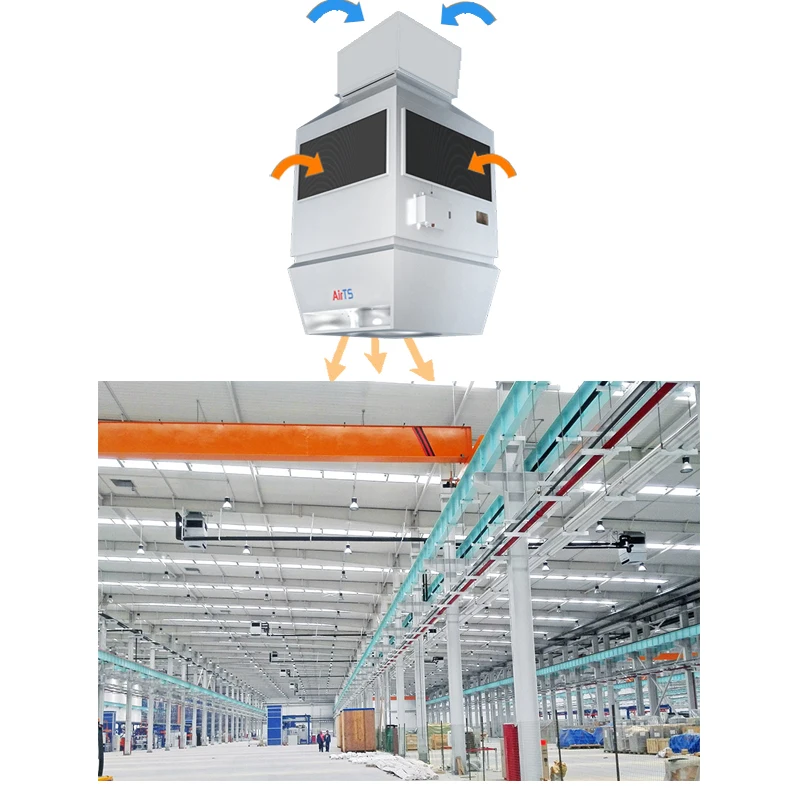 AirTS ductless high and large space cold water chiller type air cooler and heater with chiller For  large space HOVAL SYSTEM