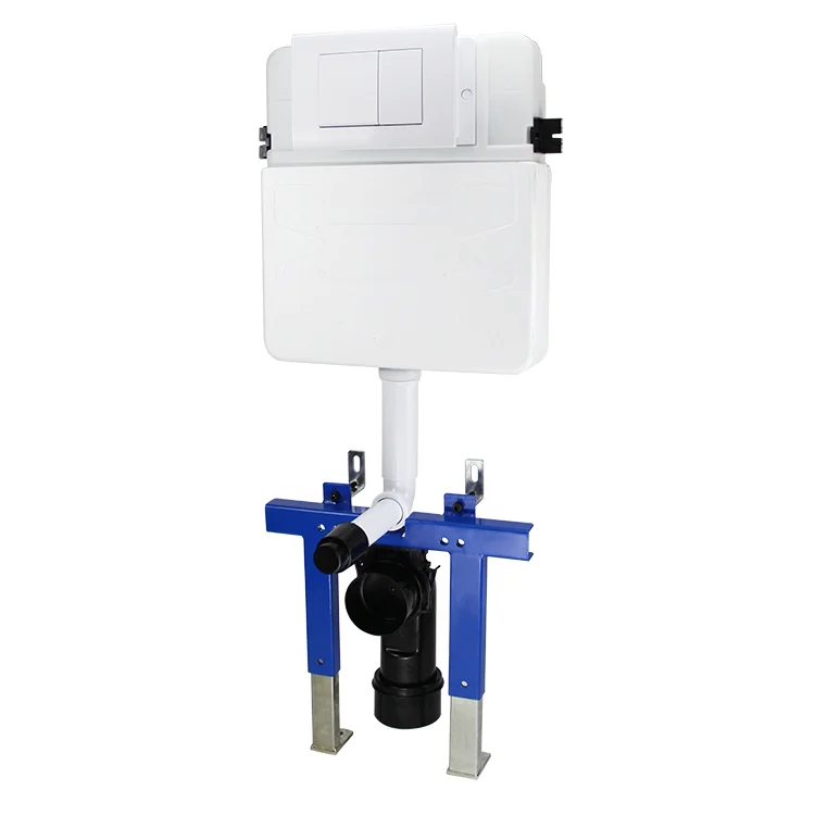 Compact wall hung toilet carrier toilet tank system for wall hung toilets