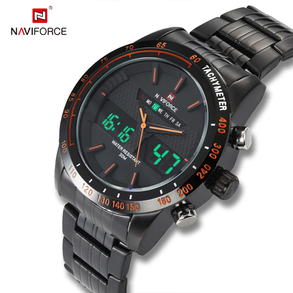 Waterproof boys Quartz Watch Men Stainless Steel backTimepieces NAVIFORCE Watches