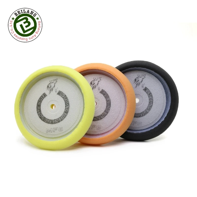 North Wolf 6 Inch 175 mm Curved Back Foam Buffing Pad German Sponge Polishing Pad for Car Buffing Machine