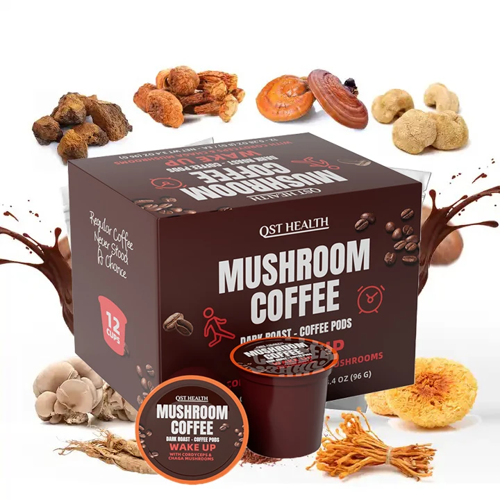 Private Label Cordyceps Chaga Reishi Ganoderma K-cup Pods Mushroom Coffee