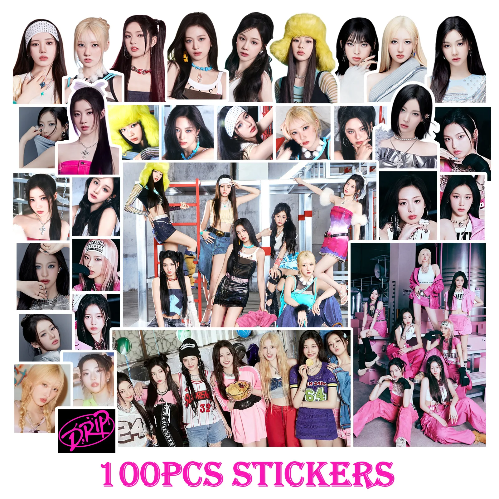 KPOP MONSTER DRIP kpop stickers RAMI AHYEON RORA ASA RUKA CHIQUITA PHARITA waterproof vinyl sticker decorative stickers kpop