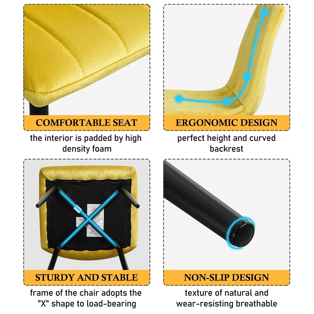 Modern Style Hotel Furniture Upholstered Fabric Back Vintage Dining Room Chair