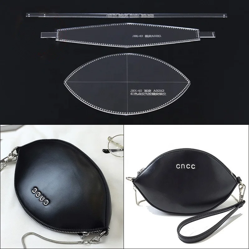 Leather bag templates acrylic diy tools handbag acrylic stencil leather pattern