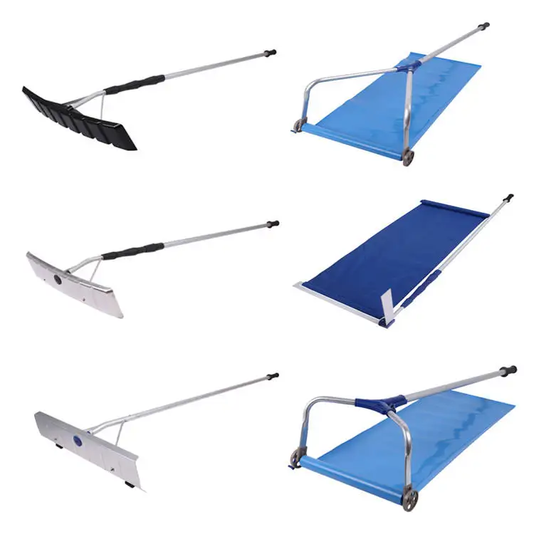 Resistant to low temperatures convenient roof rake aluminum square work plastic snow multifunction shovel head unbreakable