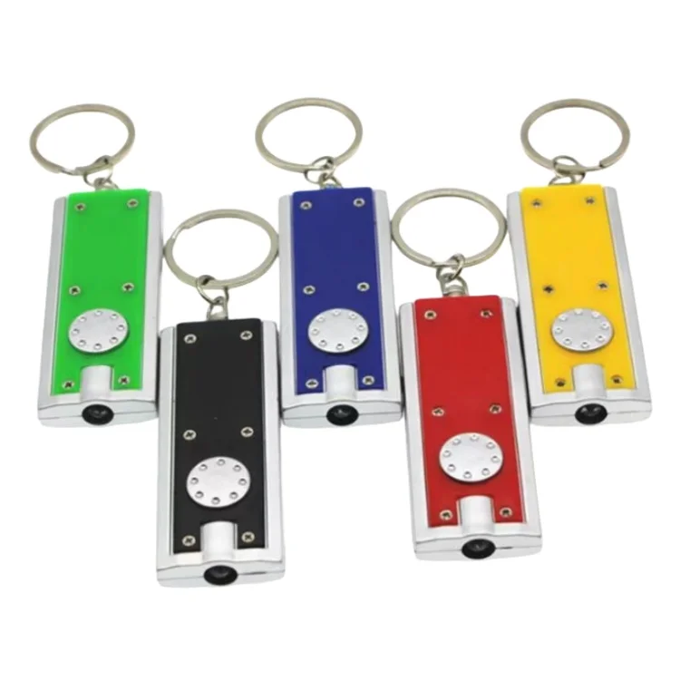 Custom Led Keyring Mini Led Light Keychain Led Rectangular Keychain